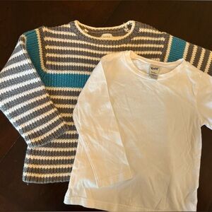BabyGap sweater and shirt set
